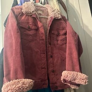 Idyllwind Mauve Sherpa-Lined Jean Jacket